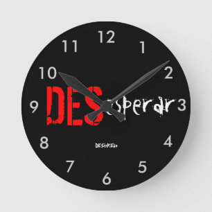 Horloge Ronde Reloj de pared DESesperar DESenREdo negro