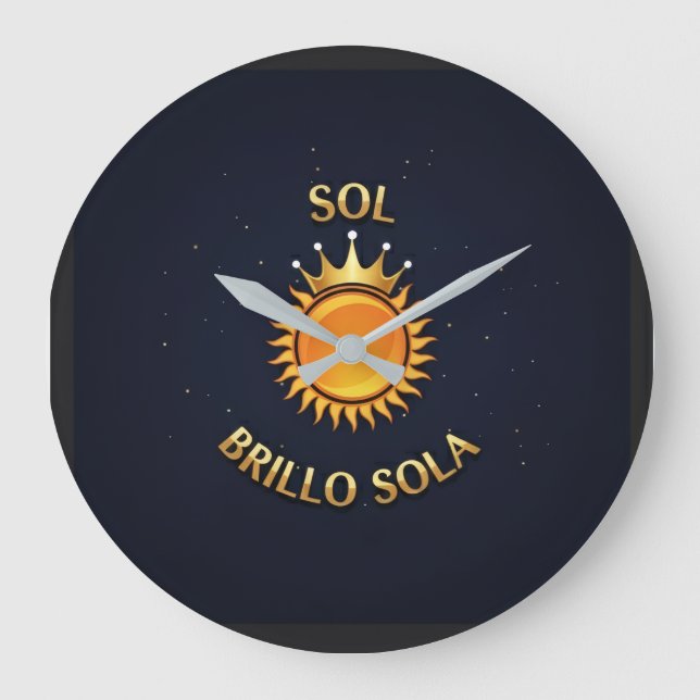Horloge Ronde Reloj Redondo Grande con Logo Sol Brillo Sola (Recto)