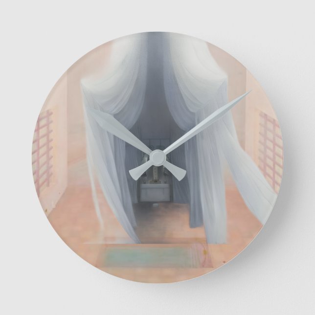 Horloge Ronde REM Surrealism Wall Clock – Minimal Dream State (Recto)