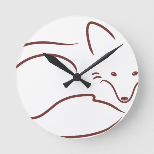 Horloge Ronde Renard rouge (Recto)