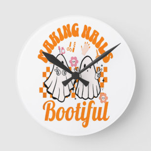 Horloge Ronde Rendre les ongles Bootiful Halloween
