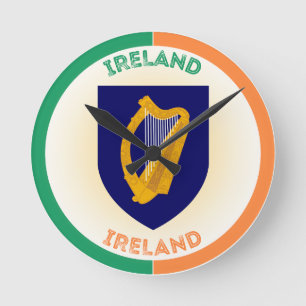 Horloge Ronde Republique d'Irlande Armoiries en forme de cercle