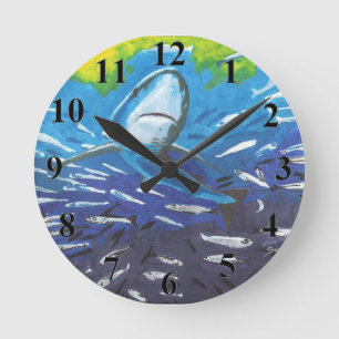 Horloge Ronde Requin