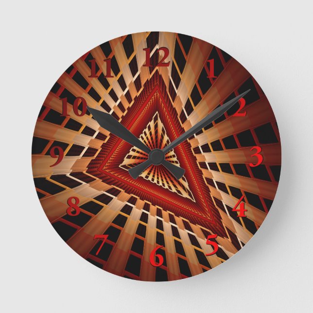 Horloge Ronde Réseau Fantastique 3D Moderne de Conception Graphi (Recto)