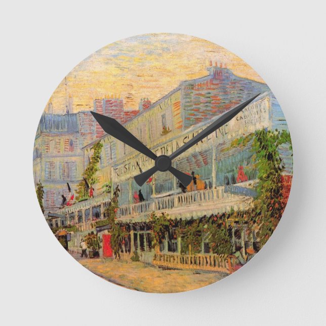 Horloge Ronde Restaurant Sirene, Asnières par Vincent van Gogh (Recto)