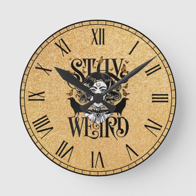 Horloge Ronde Restez Bizarre (Recto)