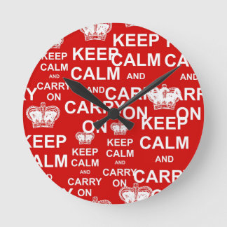 Horloge Ronde Restez calme et poursuivez