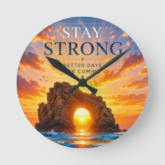 Horloge Ronde Restez Fort Inspiration Motivation