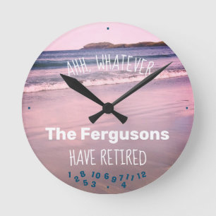 Horloge Ronde Retired couple Any Family Beach Retirement