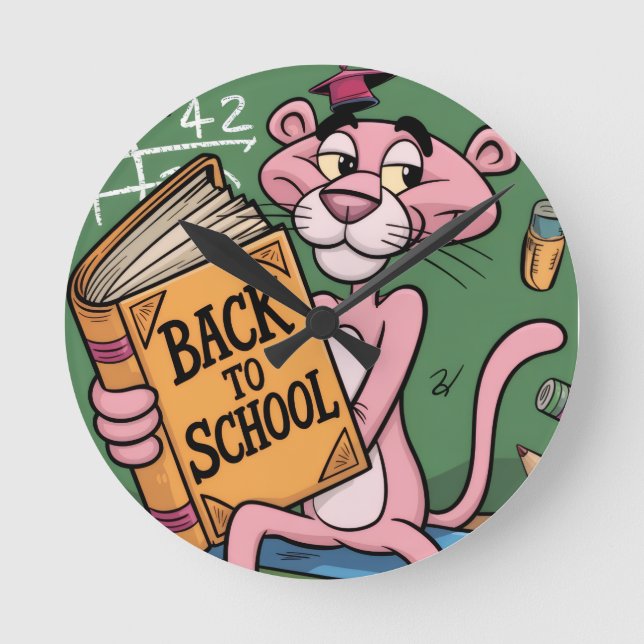 Horloge Ronde Retour à l'école  (Recto)