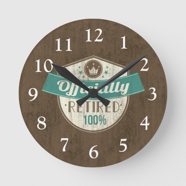 Horloge Ronde Retraite officielle, 100% Retraite Vintage (Recto)