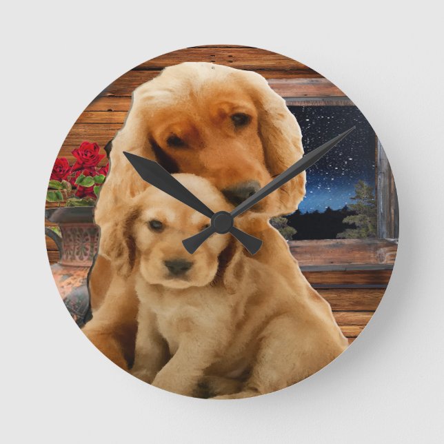 Horloge Ronde Retriever du Labrador (Recto)