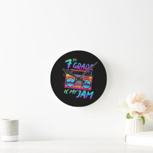 Horloge Ronde Rétro 80s 7e année est mon truc retour à l'école