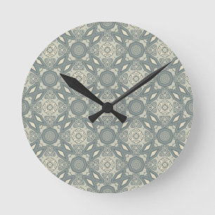Horloge Ronde Rétro arrière - plan coloré 5 de motif