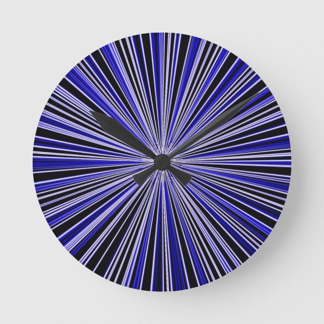 Horloge Ronde Rétro de Blue and Black Clock (Recto)