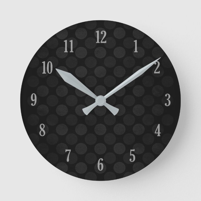 Horloge Ronde Retro faded black circles pattern (Recto)