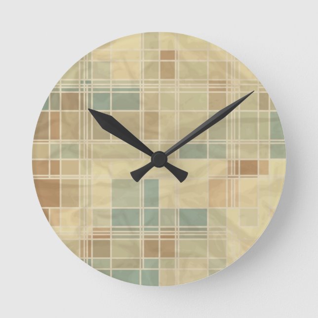 Horloge Ronde Rétro geometric pattern (Recto)