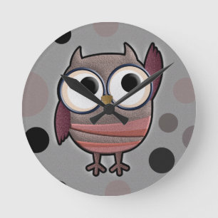 Horloge Ronde Rétro hibou