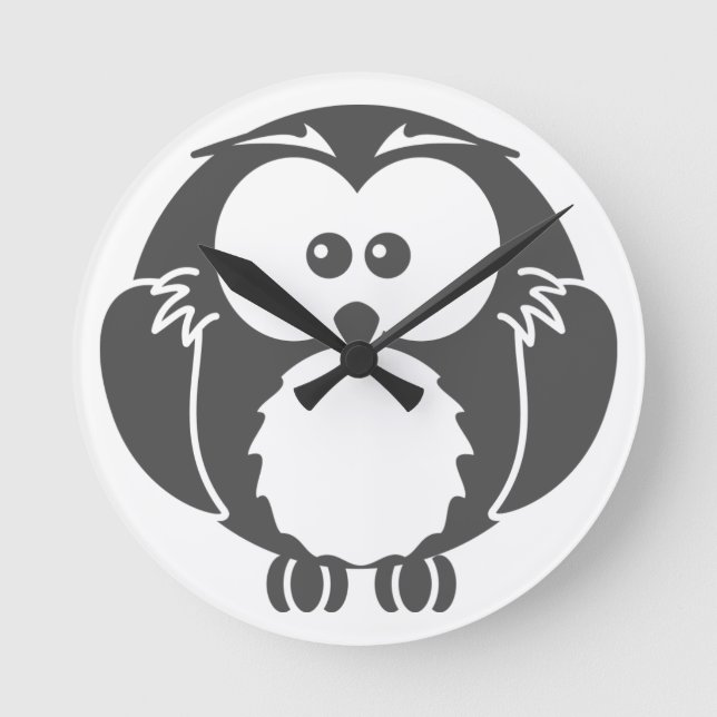 Horloge Ronde Retro Owl (Recto)