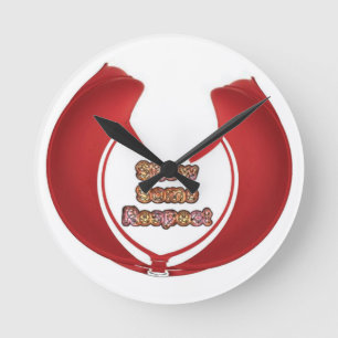 Horloge Ronde Retro Red Hakuna Matata Les cadeaux montrent un ce