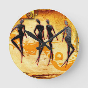 Horloge Ronde Rétros cadeaux vintages 33 de style de l'Afrique