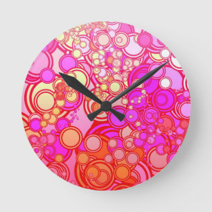 Horloge Ronde Rétros cercles