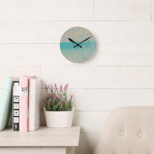 Horloge Ronde Rêve d'étincelles de mer de sirène d'océan 1