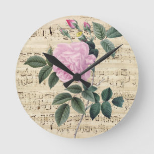 Horloge Ronde Rêve rose