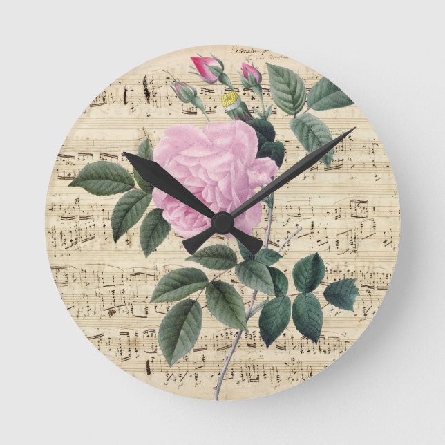 Horloge Ronde Rêve rose (Recto)
