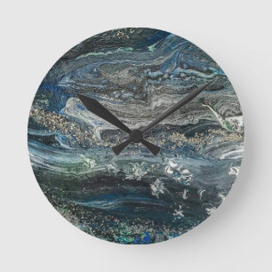 Horloge Ronde Rêves des 20 abstraits tableaux de l'océan