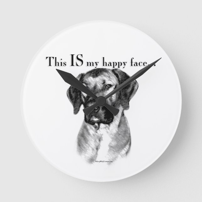 Horloge Ronde Rhodesian Ridgeback Happy Face (Recto)