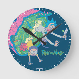 Horloge Ronde RICK ET MORTY™   Décrochage du portail infecté