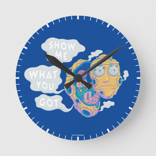 HORLOGE RONDE RICK ET MORTY™ | MONTRE-MOI CE QUE TU AS (Recto)