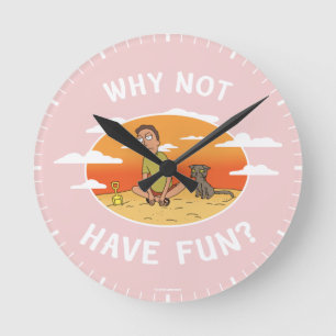 Horloge Ronde RICK ET MORTY™   Pourquoi ne pas s'amuser