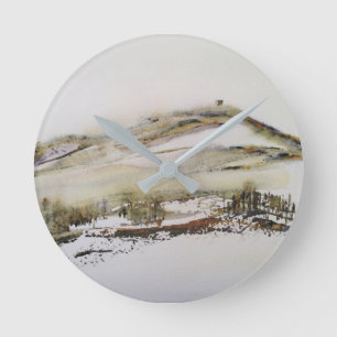 Horloge Ronde Rivington pike Horwich Aquarelle