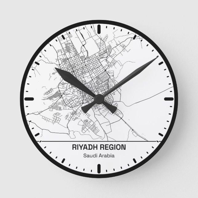 Horloge Ronde Riyadh Clock City Line Art (Recto)