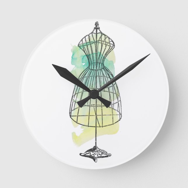Horloge Ronde Robe d'aquarelle (Recto)