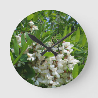 Horloge Ronde Robinia  white tree  inflorescence
