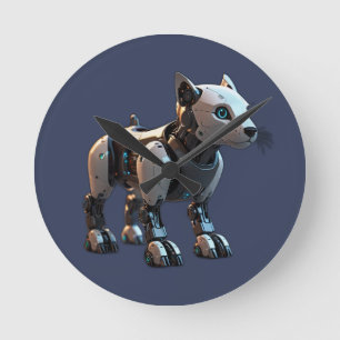 Horloge Ronde robot chien