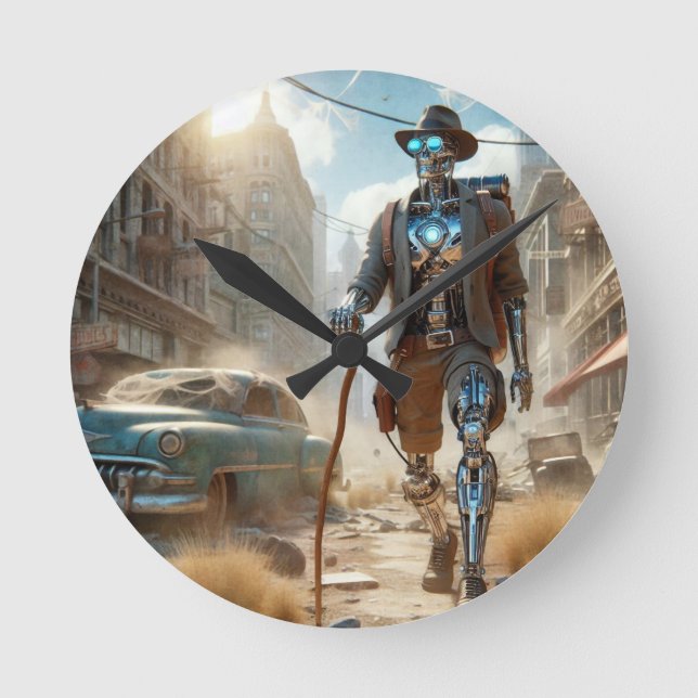 Horloge Ronde Robot dans Ghost Town (Recto)