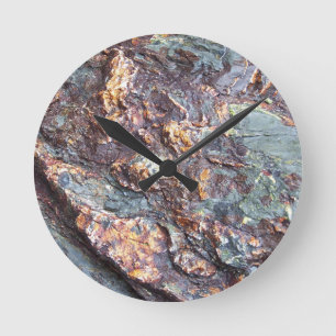 Horloge Ronde Roches de cuivre