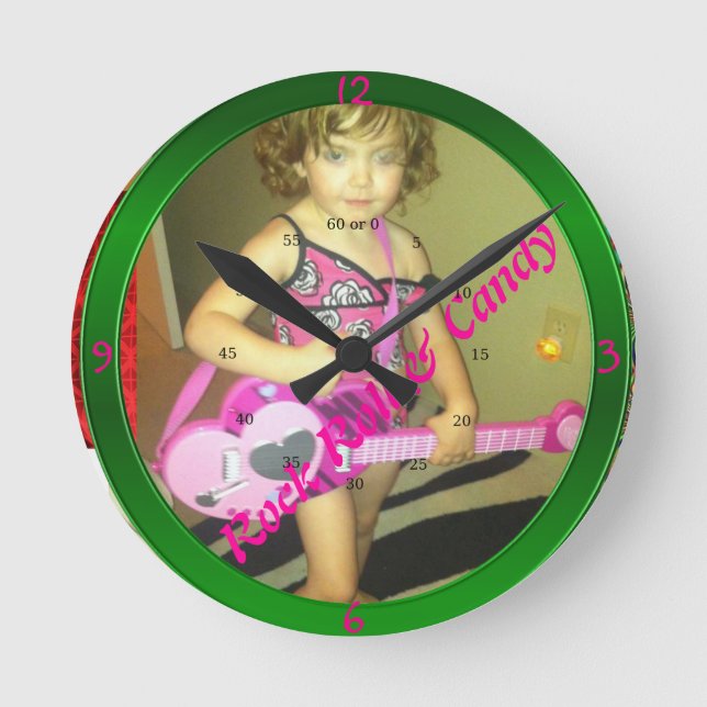 Horloge Ronde Rock, Roll & Candy (Recto)