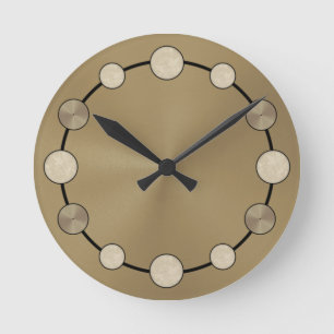 Horloge Ronde Rock & Roll Drummer Snare Drum Cymbals Musicien