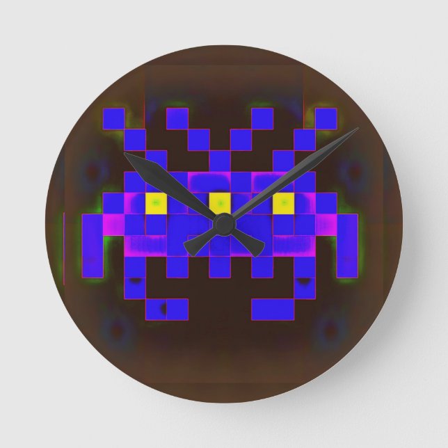Horloge Ronde Roi de l'invasion spatiale (Version B) (Recto)