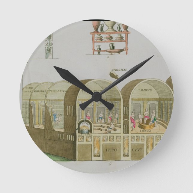 Horloge Ronde Roman Baths, plate from 'The History of the Nation (Recto)