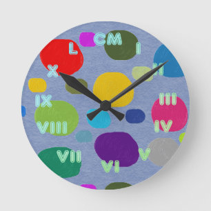 HORLOGE RONDE ROMANOS NUMEROS RELOJ