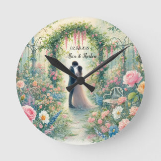 Horloge Ronde Romantic Wedding pastell