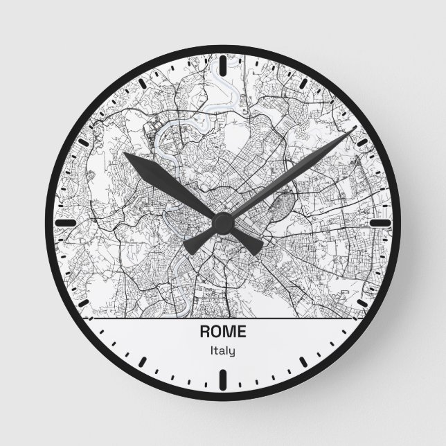 Horloge Ronde Rome Clock City Line Art (Recto)