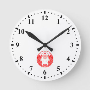 Horloge Ronde Rond de crevettes en face