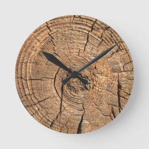 Horloge Ronde Rondin en bois